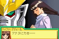 Tifa i X Gundam na tle/