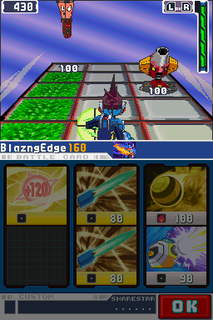 Podpakowany Megaman pokonuje podpakowanych wrogów.