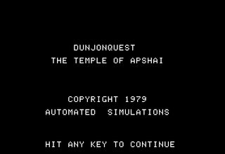 Temple of Apshai (The) (Apple II)