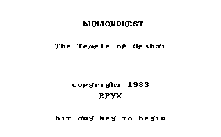 Temple of Apshai (The) (Commodore 64)