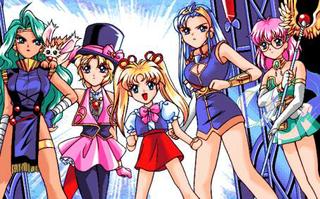 Dziewczyny podobno z różnych anime, ale rozpoznaję tylko Sailor Moon ^_^