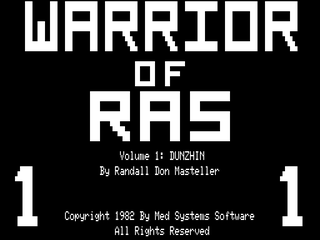 Warrior of Ras: Volume 1: Dunzhin (TRS-80)
